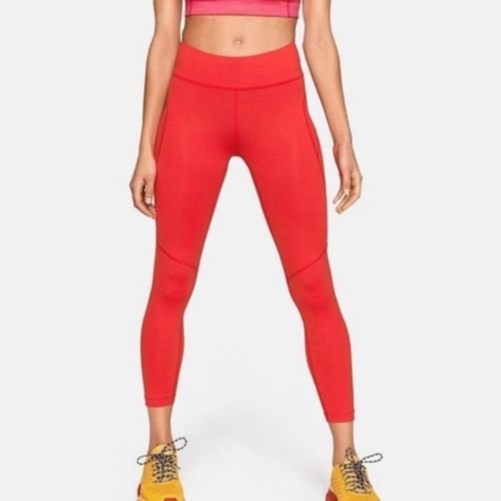 Outdoor Voices Zip Scarlet TechSweat 7/8 Leggings